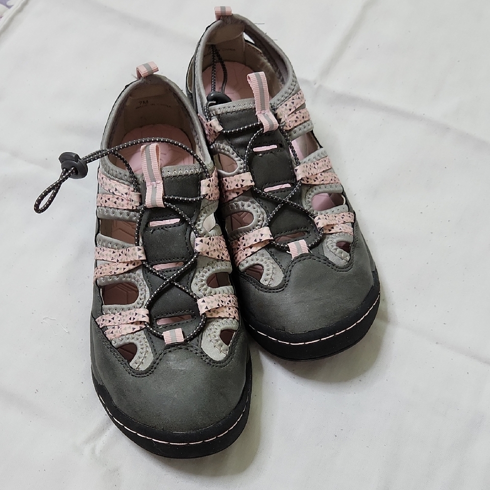 J Sport Pink and Gray Sandals